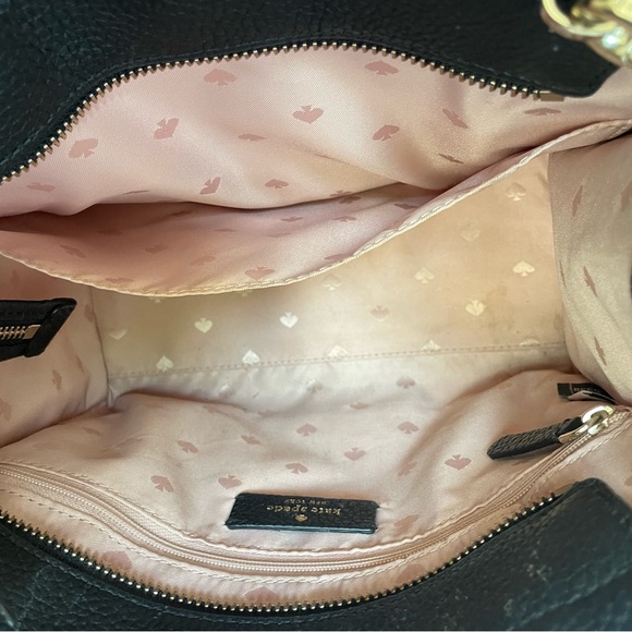 Kate Spade Rowe Small Zip Satchel Purse Crossbody Bag Pebbled Leather Classic - Picture 12 of 14